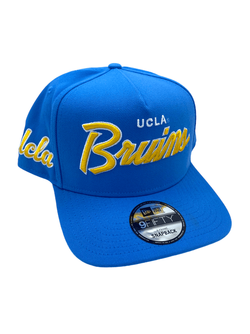 New Era Adjustable Hat OSFM / Blue UCLA Bruins New Era Blue Script A-Frame 9FIFTY Adjustable Snapback Hat- Men's