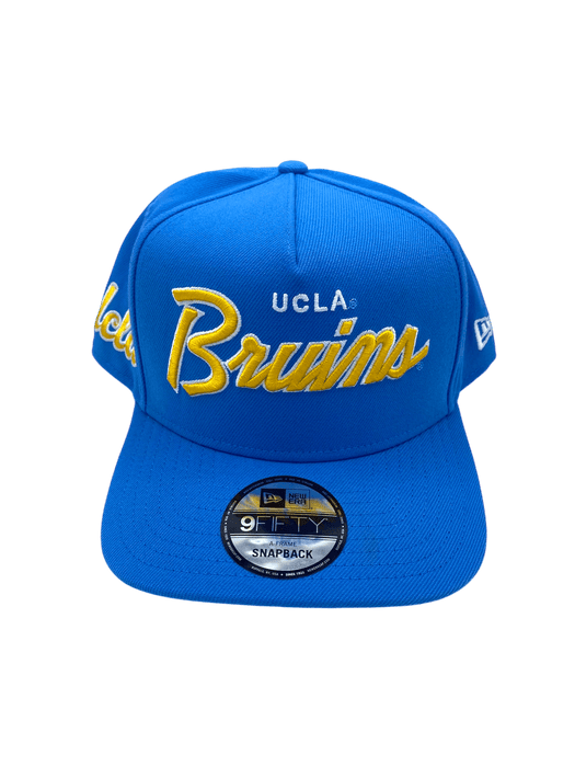 New Era Adjustable Hat OSFM / Blue UCLA Bruins New Era Blue Script A-Frame 9FIFTY Adjustable Snapback Hat- Men's