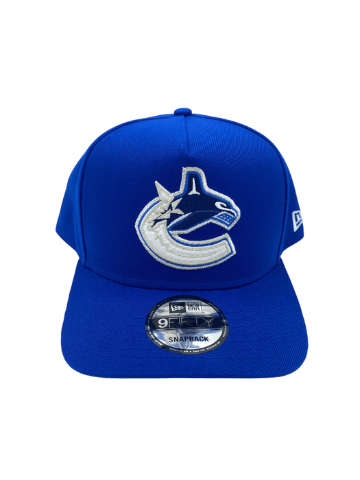 New Era Adjustable Hat OSFM / Blue Vancouver Canucks New Era Blue A-Frame 9FIFTY Adjustable Snapback Hat