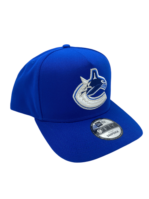 New Era Adjustable Hat OSFM / Blue Vancouver Canucks New Era Blue A-Frame 9FIFTY Adjustable Snapback Hat