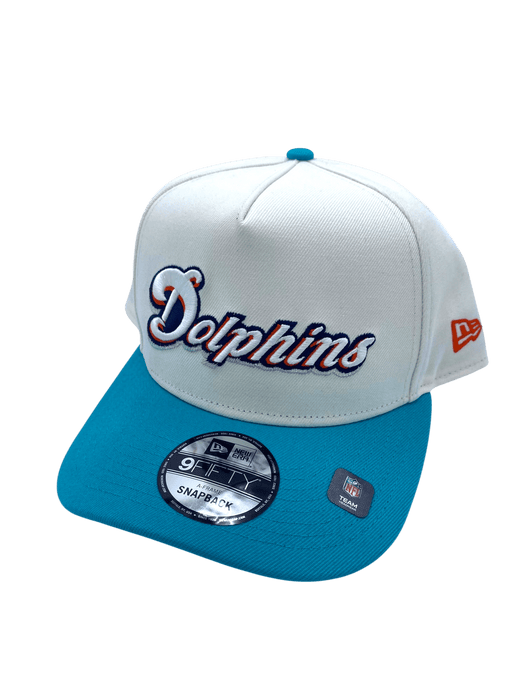 Adult Miami Dolphins New Era x Pro Image Chrome A-Frame 9FIFTY Adjustable Snapback Hat - Men's