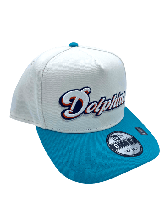 Adult Miami Dolphins New Era x Pro Image Chrome A-Frame 9FIFTY Adjustable Snapback Hat - Men's