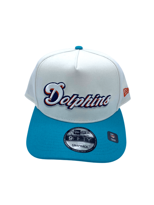 Adult Miami Dolphins New Era x Pro Image Chrome A-Frame 9FIFTY Adjustable Snapback Hat - Men's