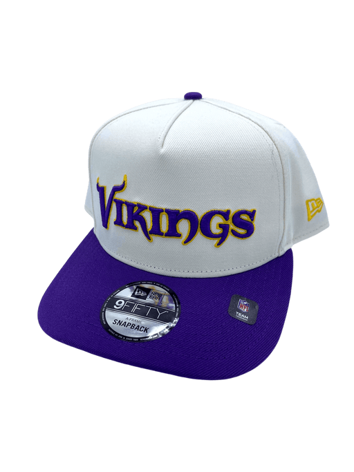 New Era Adjustable Hat OSFM / Chrome Adult Minnesota Vikings New Era x Pro Image Chrome A-Frame 9FIFTY Adjustable Snapback Hat - Men's