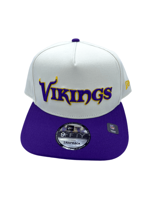 New Era Adjustable Hat OSFM / Chrome Adult Minnesota Vikings New Era x Pro Image Chrome A-Frame 9FIFTY Adjustable Snapback Hat - Men's