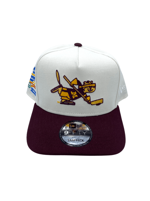 New Era Adjustable Hat OSFM / Chrome/Maroon Adult Minnesota Golden Gophers New Era Chrome/Maroon A-Frame 9FIFTY Adjustable Snapback Hat - Men's