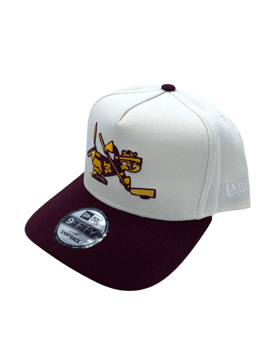 New Era Adjustable Hat OSFM / Chrome/Maroon Adult Minnesota Golden Gophers New Era Chrome/Maroon A-Frame 9FIFTY Adjustable Snapback Hat - Men's