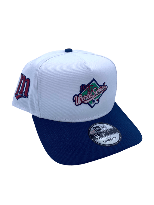 New Era Adjustable Hat OSFM / Chrome Minnesota Twins New Era 1987 World Series Chrome A-Frame 9FIFTY Adjustable Snapback Hat