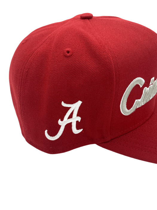 New Era Adjustable Hat OSFM / Crimson Alabama Crimson Tide New Era Crimson Script A-Frame 9FIFTY Adjustable Snapback Hat- Men's