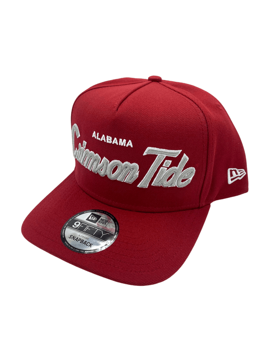 New Era Adjustable Hat OSFM / Crimson Alabama Crimson Tide New Era Crimson Script A-Frame 9FIFTY Adjustable Snapback Hat- Men's