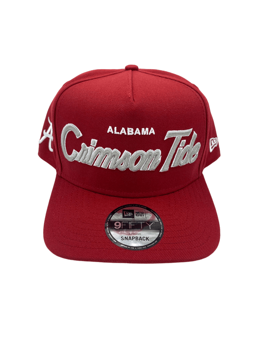 New Era Adjustable Hat OSFM / Crimson Alabama Crimson Tide New Era Crimson Script A-Frame 9FIFTY Adjustable Snapback Hat- Men's