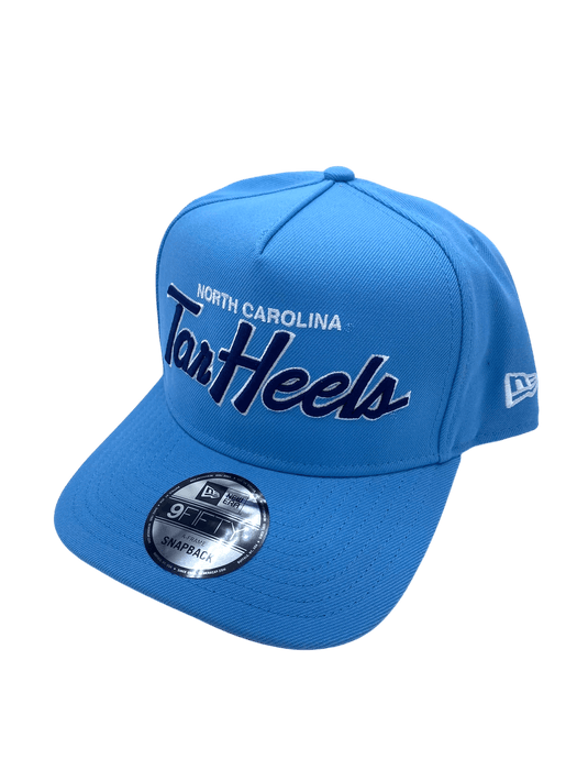 New Era Adjustable Hat OSFM / Light Blue North Carolina Tar Heels New Era Light Blue Script A-Frame 9FIFTY Adjustable Snapback Hat- Men's