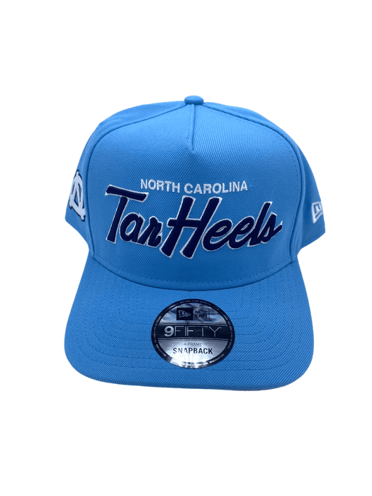 New Era Adjustable Hat OSFM / Light Blue North Carolina Tar Heels New Era Light Blue Script A-Frame 9FIFTY Adjustable Snapback Hat- Men's