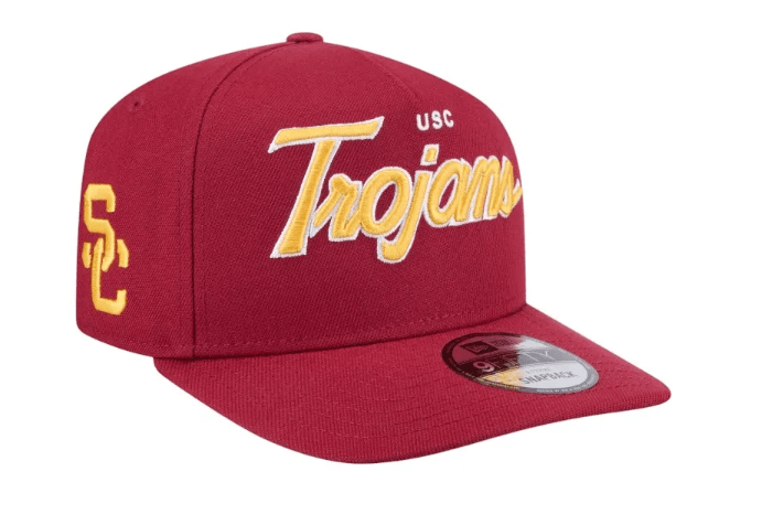 New Era Adjustable Hat OSFM / Maroon USC Trojans New Era Maroon Script A-Frame 9FIFTY Adjustable Snapback Hat- Men's