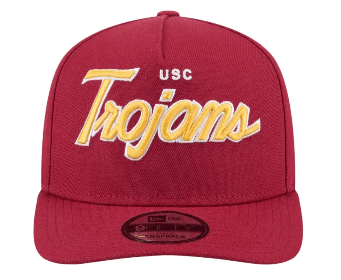 New Era Adjustable Hat OSFM / Maroon USC Trojans New Era Maroon Script A-Frame 9FIFTY Adjustable Snapback Hat- Men's