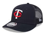 New Era Adjustable Hat OSFM / Navy Adult Minnesota Twins New Era Navy Trucker Low Profile 9FIFTY Snapback Hat - Men's