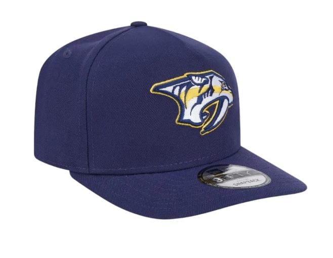Adult Nashville Predators New Era Navy A-Frame 9FIFTY Adjustable Snapback Hat -Men's