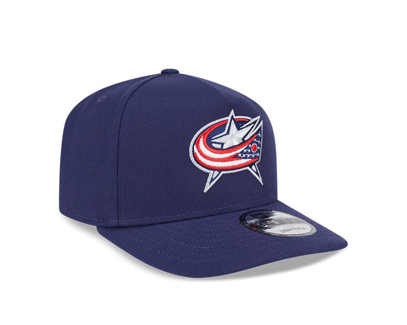 New Era Adjustable Hat OSFM / Navy Columbus Blue Jackets New Era Navy A-Frame 9FIFTY Adjustable Snapback Hat