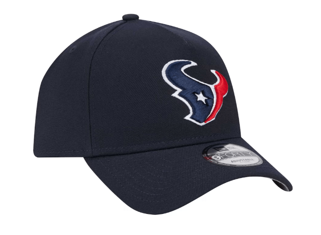 New Era Adjustable Hat OSFM / Navy Houston Texans New Era Navy A-Frame 9FIFTY Adjustable Snapback Hat