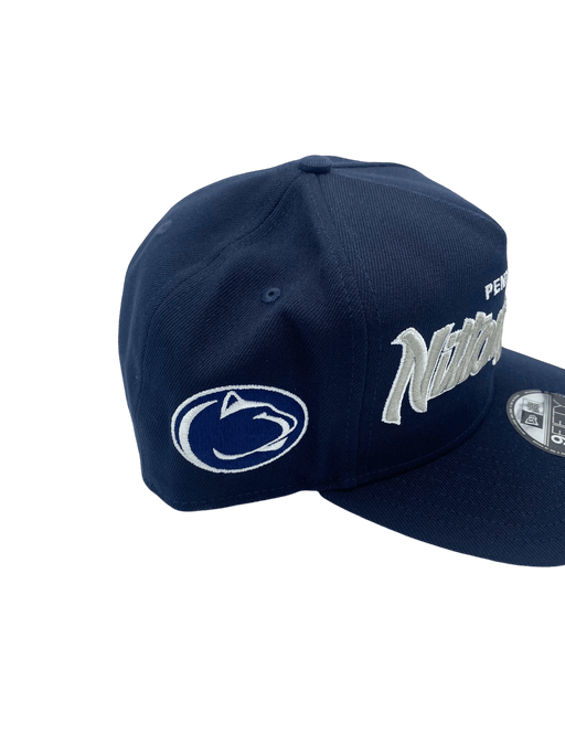 New Era Adjustable Hat OSFM / Navy Penn State Nittany Lions New Era Navy Script A-Frame 9FIFTY Adjustable Snapback Hat- Men's