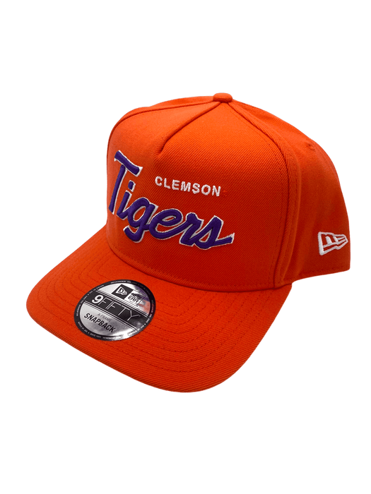 New Era Adjustable Hat OSFM / Orange Clemson Tigers New Era Orange Script A-Frame 9FIFTY Adjustable Snapback Hat- Men's