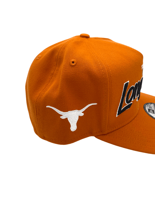 New Era Adjustable Hat OSFM / Orange Texas Longhorns New Era Burnt Orange Script A-Frame 9FIFTY Adjustable Snapback Hat- Men's