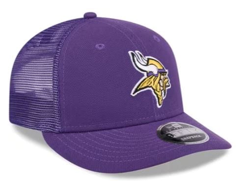 New Era Adjustable Hat OSFM / Purple Adult Minnesota Vikings New Era Purple Trucker Low Profile 9FIFTY Snapback Hat - Men's