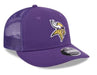 New Era Adjustable Hat OSFM / Purple Adult Minnesota Vikings New Era Purple Trucker Low Profile 9FIFTY Snapback Hat - Men's