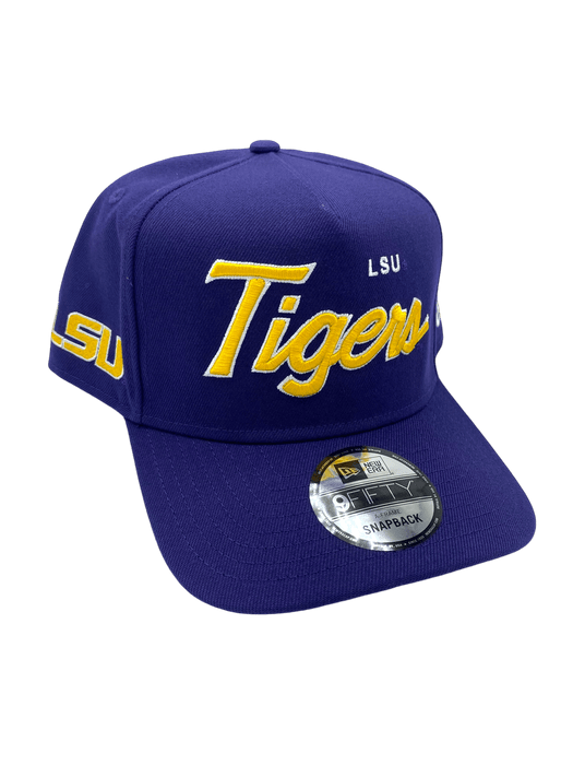 New Era Adjustable Hat OSFM / Purple LSU Tigers New Era Purple Script A-Frame 9FIFTY Adjustable Snapback Hat- Men's