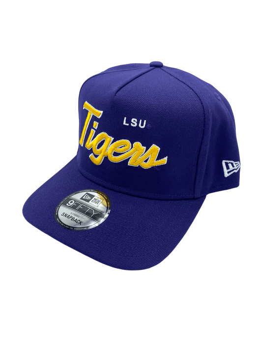 New Era Adjustable Hat OSFM / Purple LSU Tigers New Era Purple Script A-Frame 9FIFTY Adjustable Snapback Hat- Men's