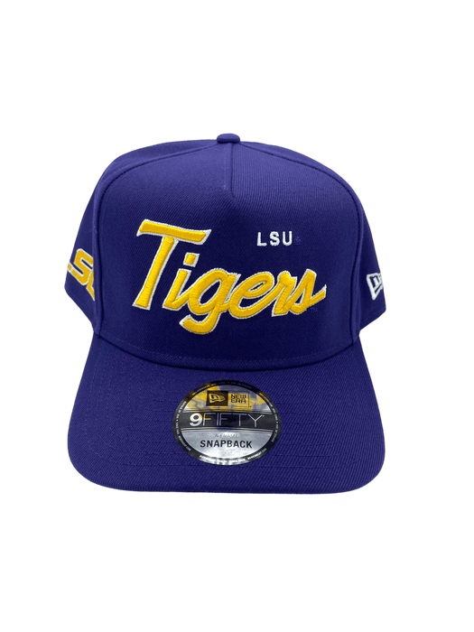 New Era Adjustable Hat OSFM / Purple LSU Tigers New Era Purple Script A-Frame 9FIFTY Adjustable Snapback Hat- Men's