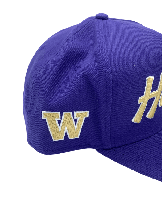 New Era Adjustable Hat OSFM / Purple Washington Huskies New Era Purple Script A-Frame 9FIFTY Adjustable Snapback Hat- Men's