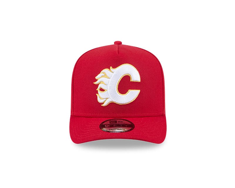 New Era Adjustable Hat OSFM / Red Calgary Flames New Era Blue A-Frame 9FIFTY Adjustable Snapback Hat