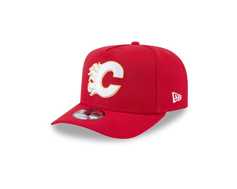 New Era Adjustable Hat OSFM / Red Calgary Flames New Era Blue A-Frame 9FIFTY Adjustable Snapback Hat