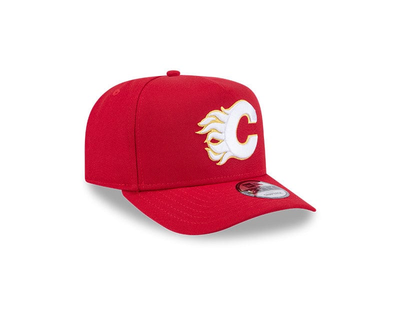 New Era Adjustable Hat OSFM / Red Calgary Flames New Era Blue A-Frame 9FIFTY Adjustable Snapback Hat