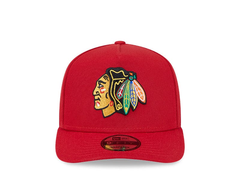 New Era Adjustable Hat OSFM / Red Chicago Blackhawks New Era Red A-Frame 9FIFTY Adjustable Snapback Hat