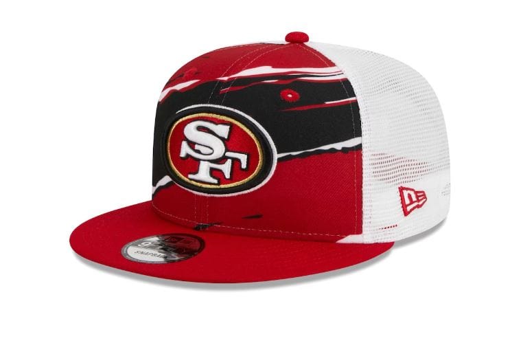 New Era Men's San Francisco 49ers Tear Team Color 9Fity Adjustable Trucker Hat - One Size Each