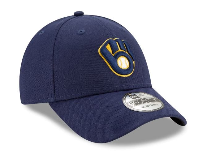 Youth Milwaukee Brewers New Era Navy The League Logo 9FORTY Adjustable Hat