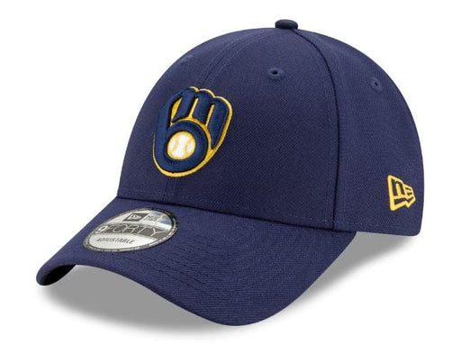 New Era Adjustable Hat Youth OSFM / Navy Youth Milwaukee Brewers New Era Navy The League Logo 9FORTY Adjustable Hat