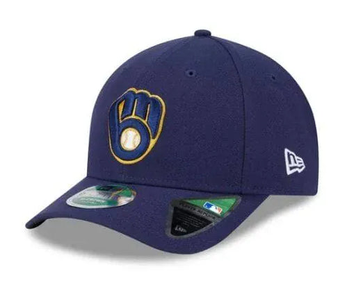 New Era Cap Co. Hats MLB ADJ / Navy Youth Milwaukee Brewers Navy New Era 9FORTY Player Replica M-Crown Adjustable Snapback Hat