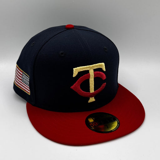 New Era Cap Co. Hats MLB Adult Minnesota Twins USA TC Custom Side Patch 59FIFTY Fitted Hat - Men's
