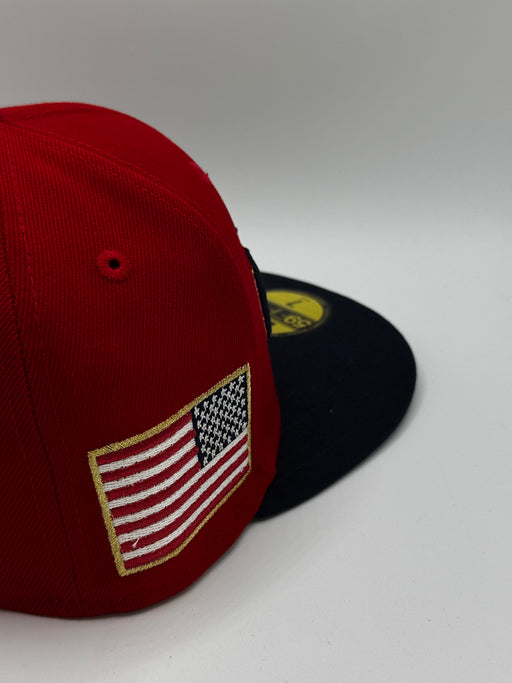 New Era Cap Co. Hats MLB Adult USA Baseball Jersey Script Custom Side Patch 59FIFTY Fitted Hat - Mens