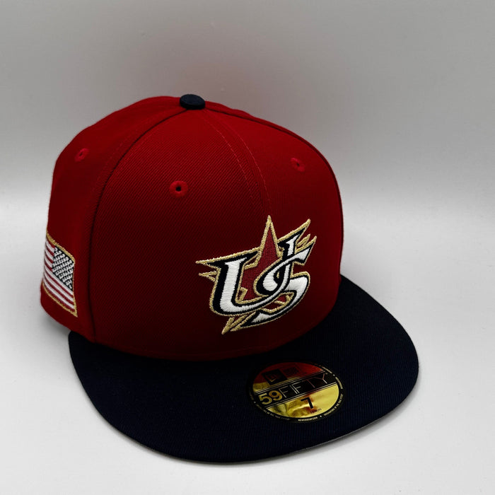 New Era Cap Co. Hats MLB Adult USA Baseball On Field Remix Custom Side Patch 59FIFTY Fitted Hat - Mens