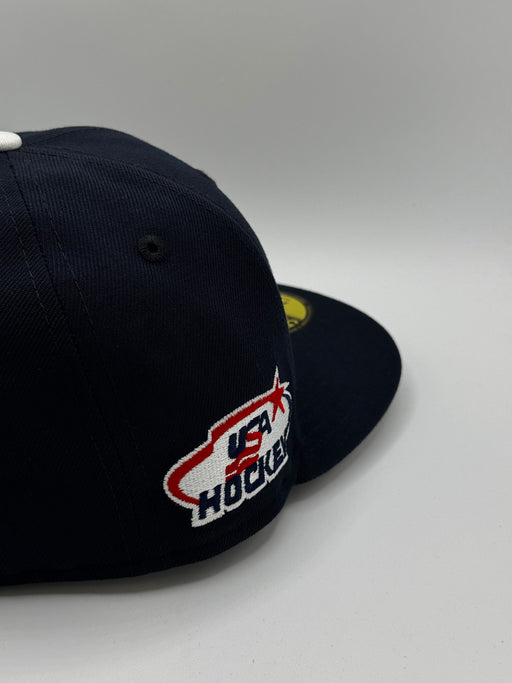 New Era Cap Co. Hats MLB Adult USA Hockey Shield Custom Side Patch 59FIFTY Fitted Hat - Mens