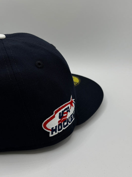 New Era Cap Co. Hats MLB Adult USA Hockey Shield Custom Side Patch 59FIFTY Fitted Hat - Mens