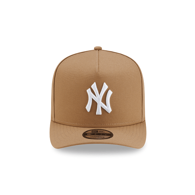 New Era Cap Co. Hats MLB SNAP / Camo Adult New York Yankees New Era Khaki A-Frame 9FIFTY Adjustable Snapback Hat - Men's