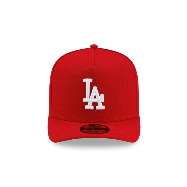 New Era Cap Co. Hats MLB SNAP / Red Adult Los Angeles Dodgers New Era Red/ White Team Poly A-Frame 9FIFTY Adjustable Snapback Hat - Men's