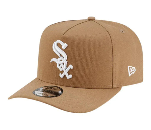 New Era Cap Co. Hats MLB SNAP / Tan Adult Chicago White Sox New Era Tan/ White Poly A-Frame 9FIFTY Adjustable Snapback Hat - Men's