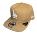 New Era Cap Co. Hats MLB SNAP / Tan Adult Los Angeles Dodgers New Era Tan/ White Poly A-Frame 9FIFTY Adjustable Snapback Hat - Men's