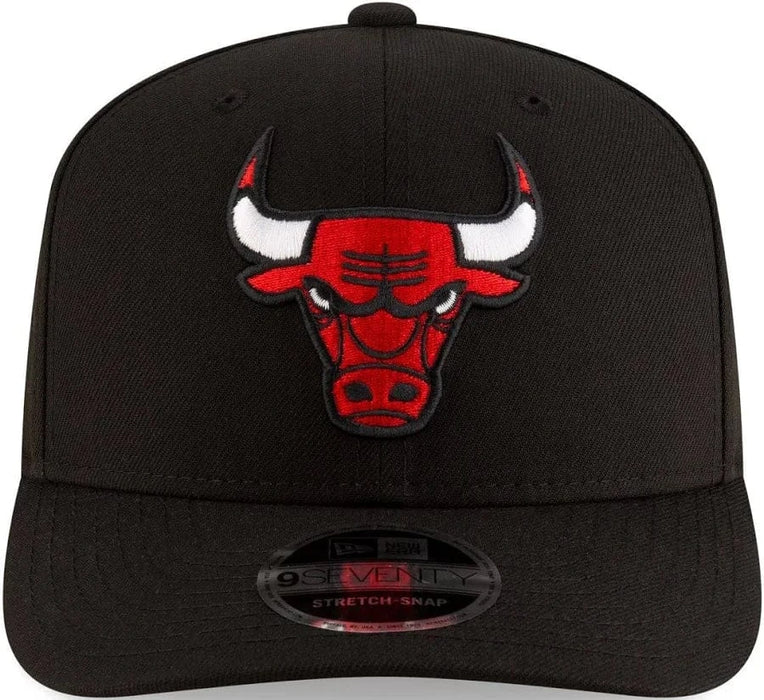 New Era Cap Co. Hats NBA SNAP Adult Chicago Bulls New Era Black Basic 9SEVENTY Stretch-Snapback Hat - Men's